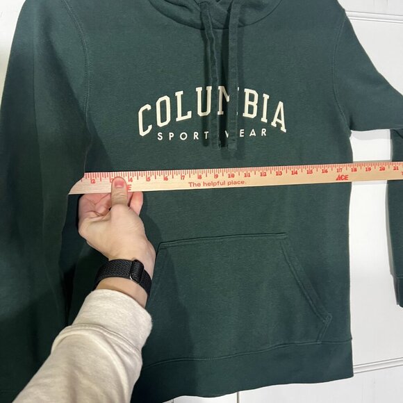 Columbia Trek Graphic Hoodie Spruce Green Logo Spellout Size Small Comfy Lounge - Picture 6 of 10